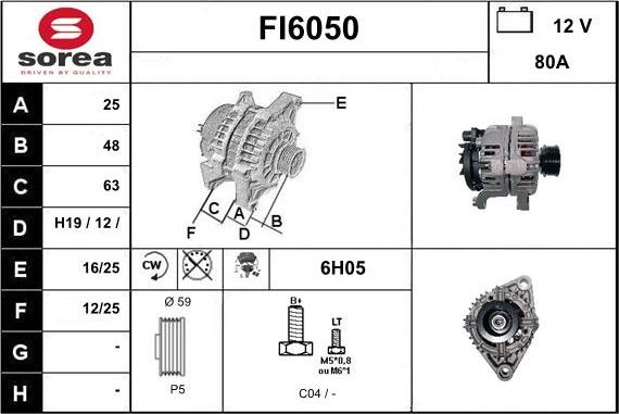 Sera FI6050 - Alternator furqanavto.az