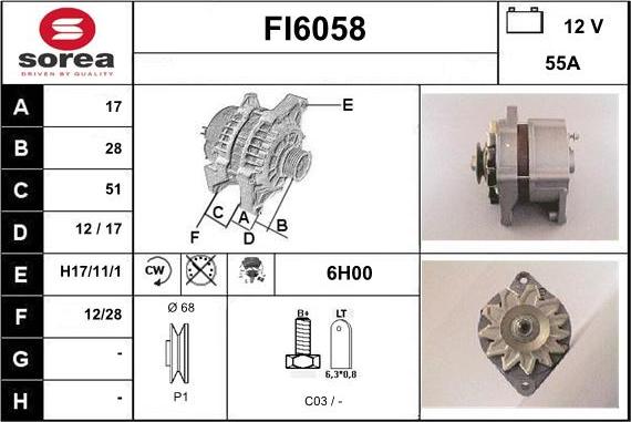 Sera FI6058 - Alternator furqanavto.az