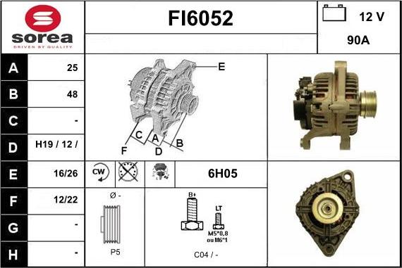 Sera FI6052 - Alternator furqanavto.az