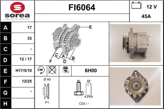 Sera FI6064 - Alternator furqanavto.az