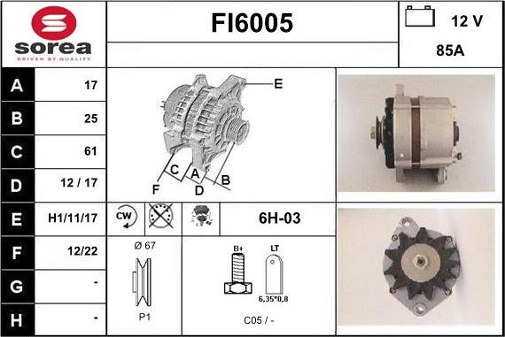 Sera FI6005 - Alternator furqanavto.az