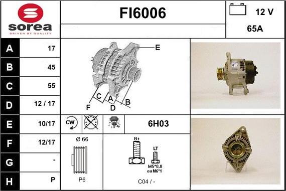 Sera FI6006 - Alternator furqanavto.az