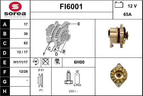 Sera FI6001 - Alternator furqanavto.az