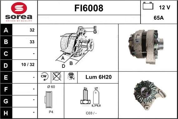 Sera FI6008 - Alternator furqanavto.az