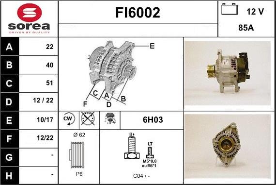 Sera FI6002 - Alternator furqanavto.az