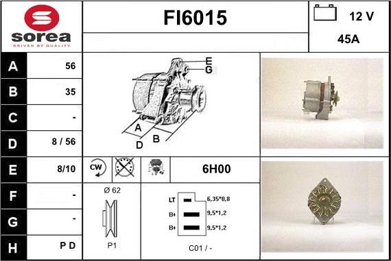 Sera FI6015 - Alternator furqanavto.az