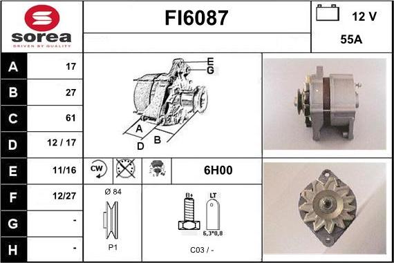 Sera FI6087 - Alternator furqanavto.az