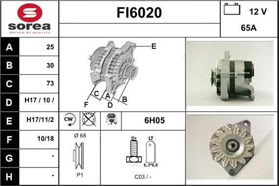 Sera FI6020 - Alternator furqanavto.az