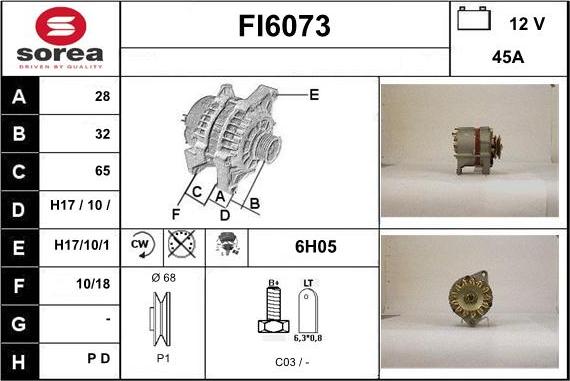 Sera FI6073 - Alternator furqanavto.az