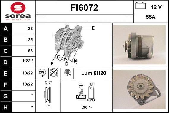 Sera FI6072 - Alternator furqanavto.az