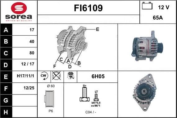 Sera FI6109 - Alternator furqanavto.az