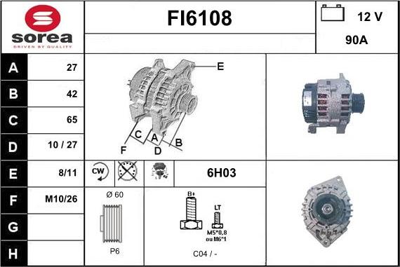 Sera FI6108 - Alternator furqanavto.az