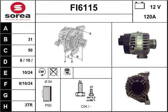 Sera FI6115 - Alternator furqanavto.az