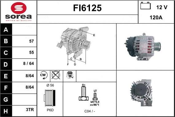 Sera FI6125 - Alternator furqanavto.az