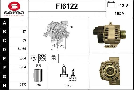 Sera FI6122 - Alternator furqanavto.az