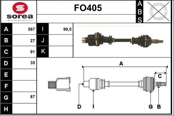 Sera FO405 - Sürücü mili furqanavto.az