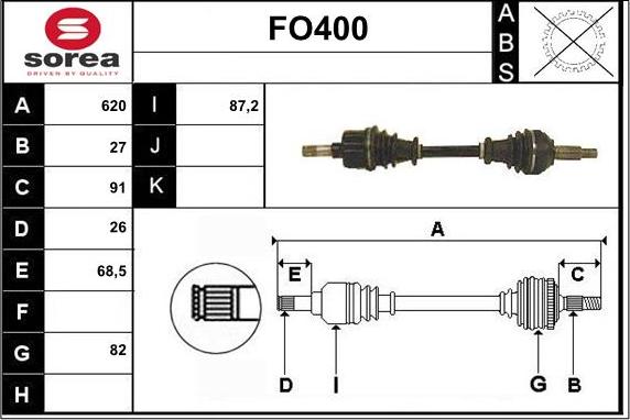 Sera FO400 - Sürücü mili furqanavto.az