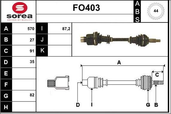 Sera FO403 - Sürücü mili furqanavto.az