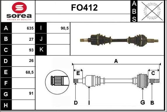 Sera FO412 - Sürücü mili furqanavto.az