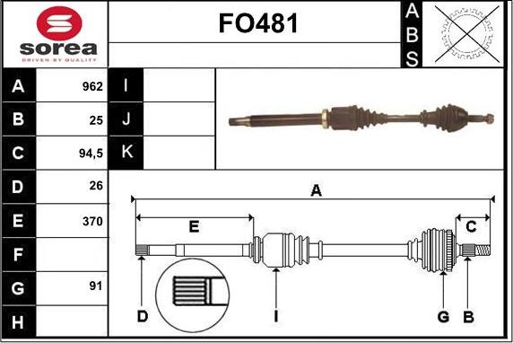 Sera FO481 - Sürücü mili furqanavto.az