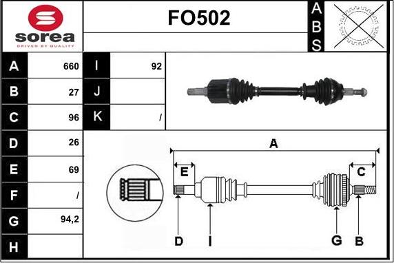 Sera FO502 - Sürücü mili furqanavto.az