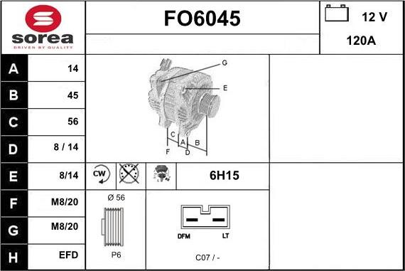 Sera FO6045 - Alternator furqanavto.az