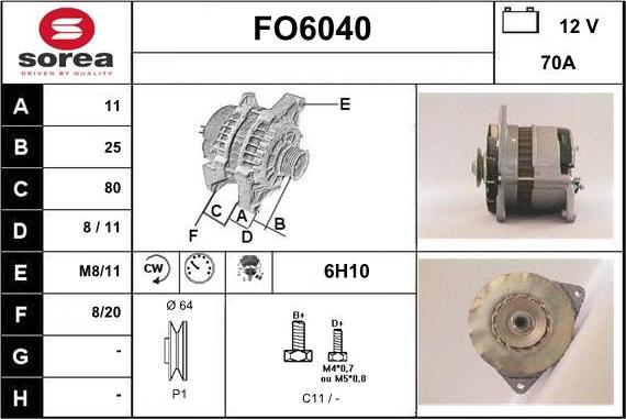 Sera FO6040 - Alternator furqanavto.az