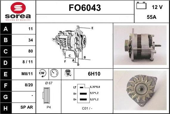 Sera FO6043 - Alternator furqanavto.az