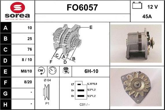 Sera FO6057 - Alternator furqanavto.az