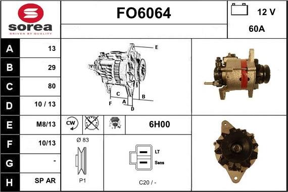 Sera FO6064 - Alternator furqanavto.az