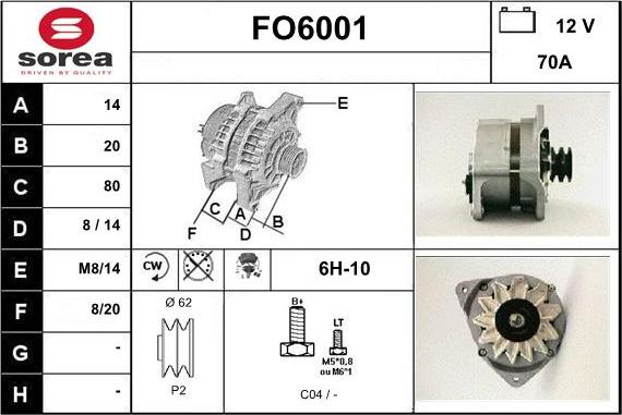 Sera FO6001 - Alternator furqanavto.az