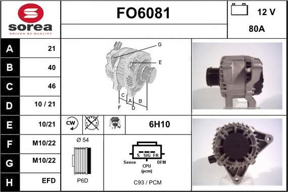 Sera FO6081 - Alternator furqanavto.az