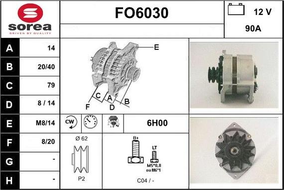 Sera FO6030 - Alternator furqanavto.az