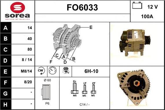 Sera FO6033 - Alternator furqanavto.az