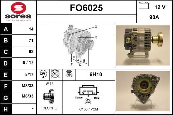 Sera FO6025 - Alternator furqanavto.az