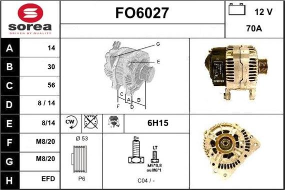 Sera FO6027 - Alternator furqanavto.az