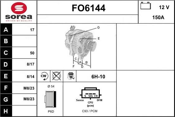 Sera FO6144 - Alternator furqanavto.az