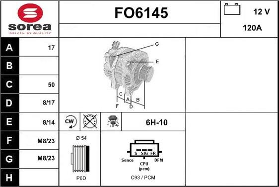 Sera FO6145 - Alternator furqanavto.az