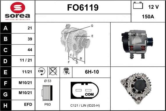 Sera FO6119 - Alternator furqanavto.az