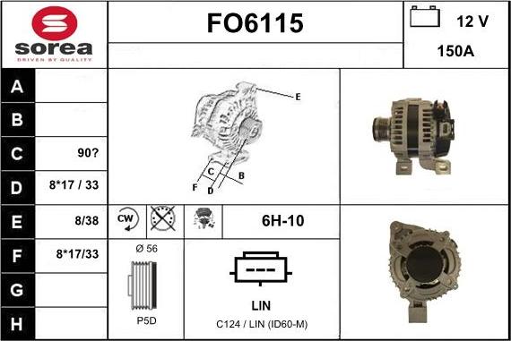 Sera FO6115 - Alternator furqanavto.az