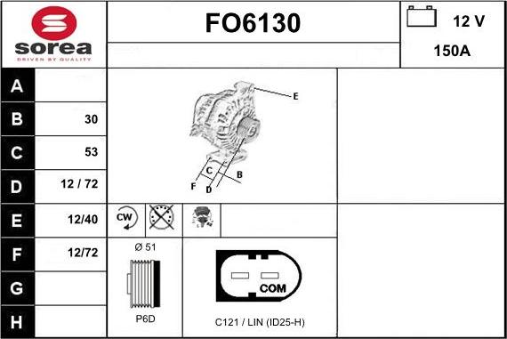 Sera FO6130 - Alternator furqanavto.az