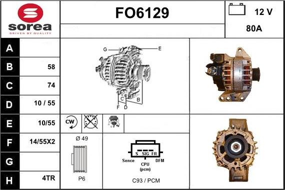 Sera FO6129 - Alternator furqanavto.az