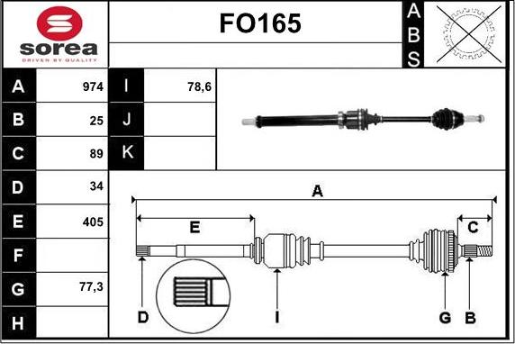 Sera FO165 - Sürücü mili furqanavto.az