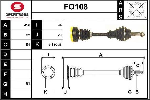 Sera FO108 - Sürücü mili furqanavto.az