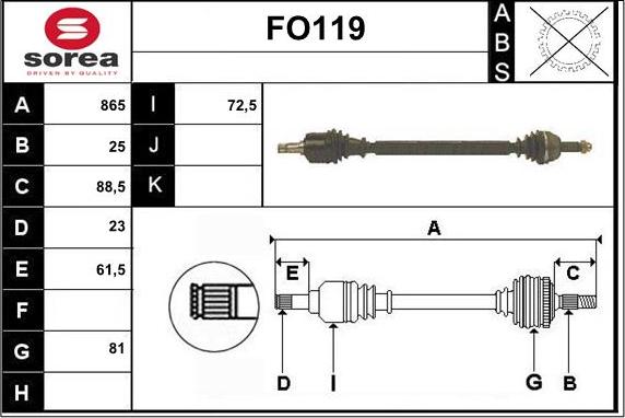 Sera FO119 - Sürücü mili furqanavto.az