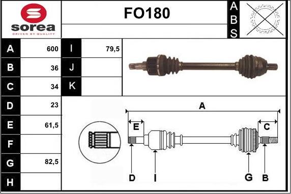 Sera FO180 - Sürücü mili furqanavto.az