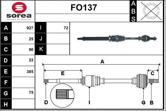 Sera FO137 - Sürücü mili furqanavto.az