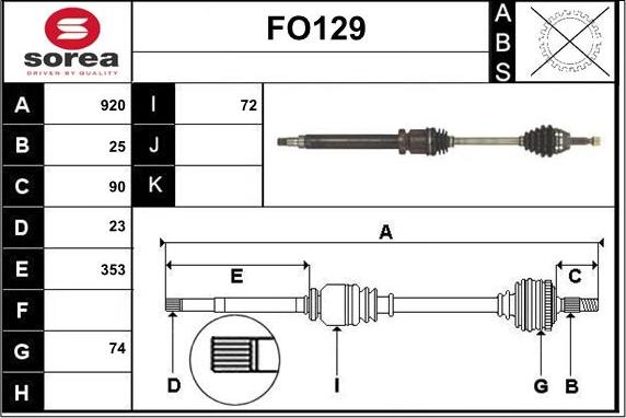 Sera FO129 - Sürücü mili furqanavto.az