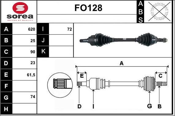 Sera FO128 - Sürücü mili furqanavto.az