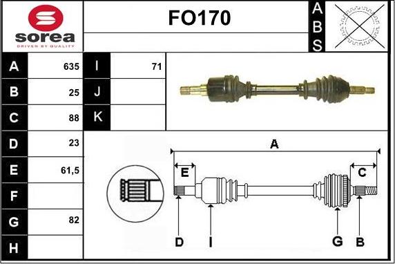 Sera FO170 - Sürücü mili furqanavto.az